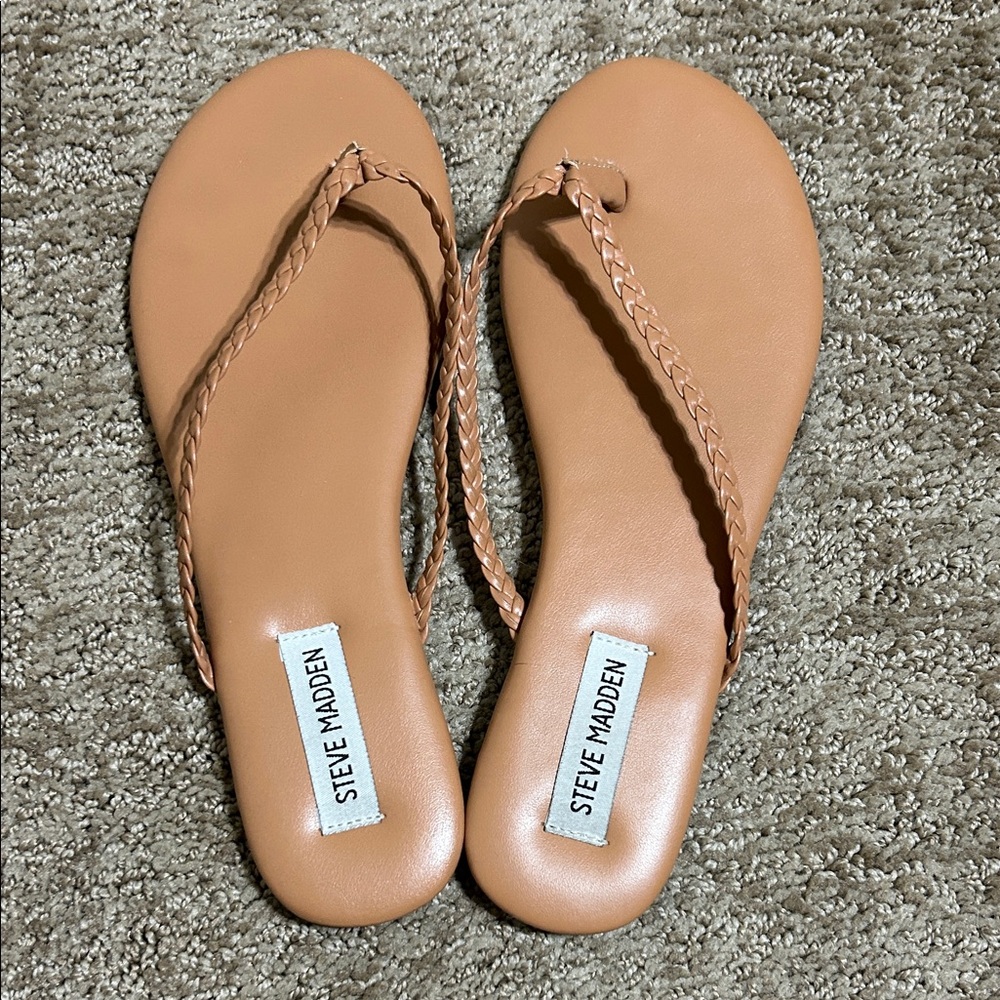 Steve Madden Braided Tan Sandals